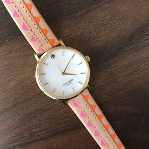 Kate Spade leather tribal print watch